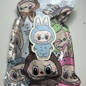 POPMART LABUBU THE MONSTERS EXCITING MACARON SEA SALT COCONUT PLUSH KEYCHAIN